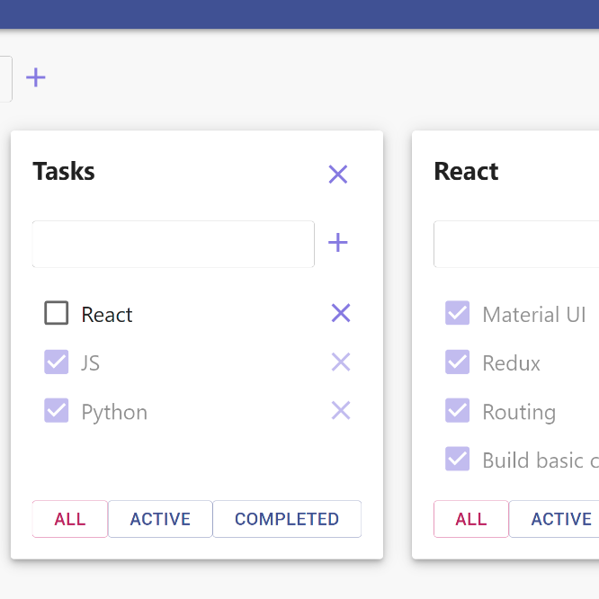 Todolist react application